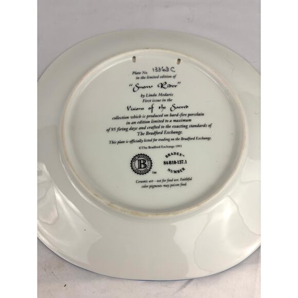 VTG Lot of 2 Decorative Collectors Plates Visions of the Sacred 1990s Limited - Picture 14 of 16